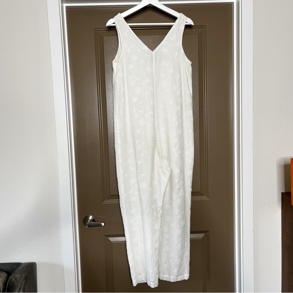 Hatch The Cassie Jumpsuit White Eyelet Lace Floral Size 0 Maternity Cotton - Picture 10 of 14